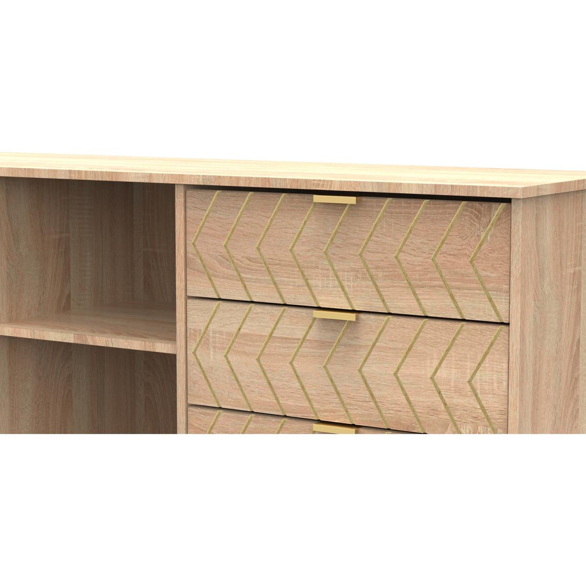 Hong Kong 6 Drawer TV Unit - Jigsaw Bardolino & Bardolino Oak – image 2