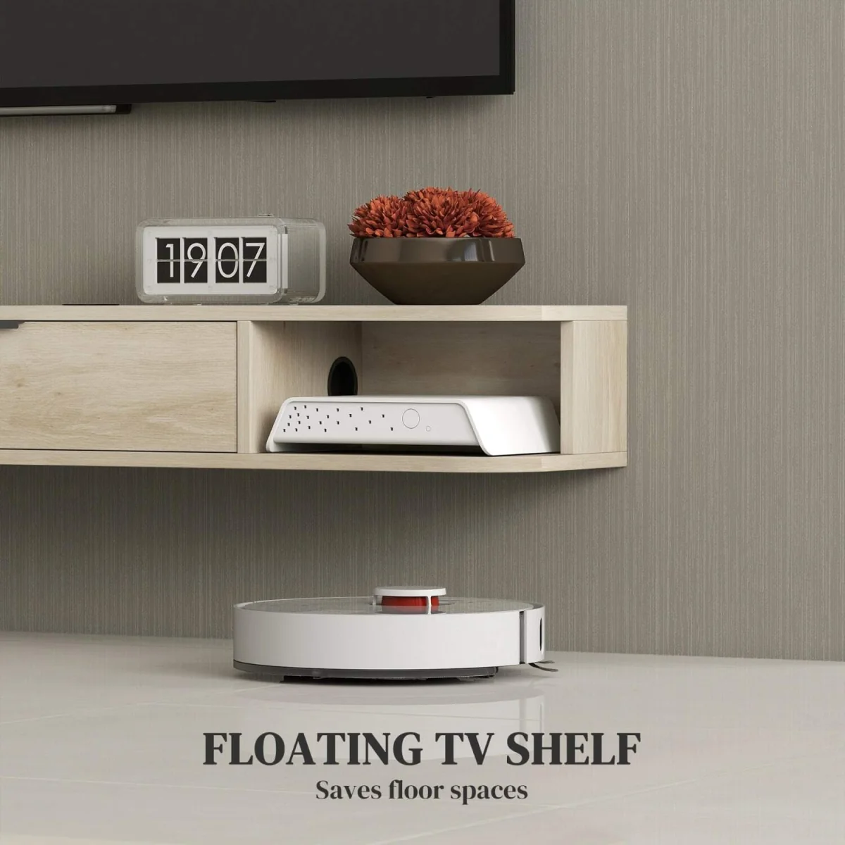 Avalani 120cm Natural Finish Floating TV Unit - Fits Up to 50-inch Screens – image 4
