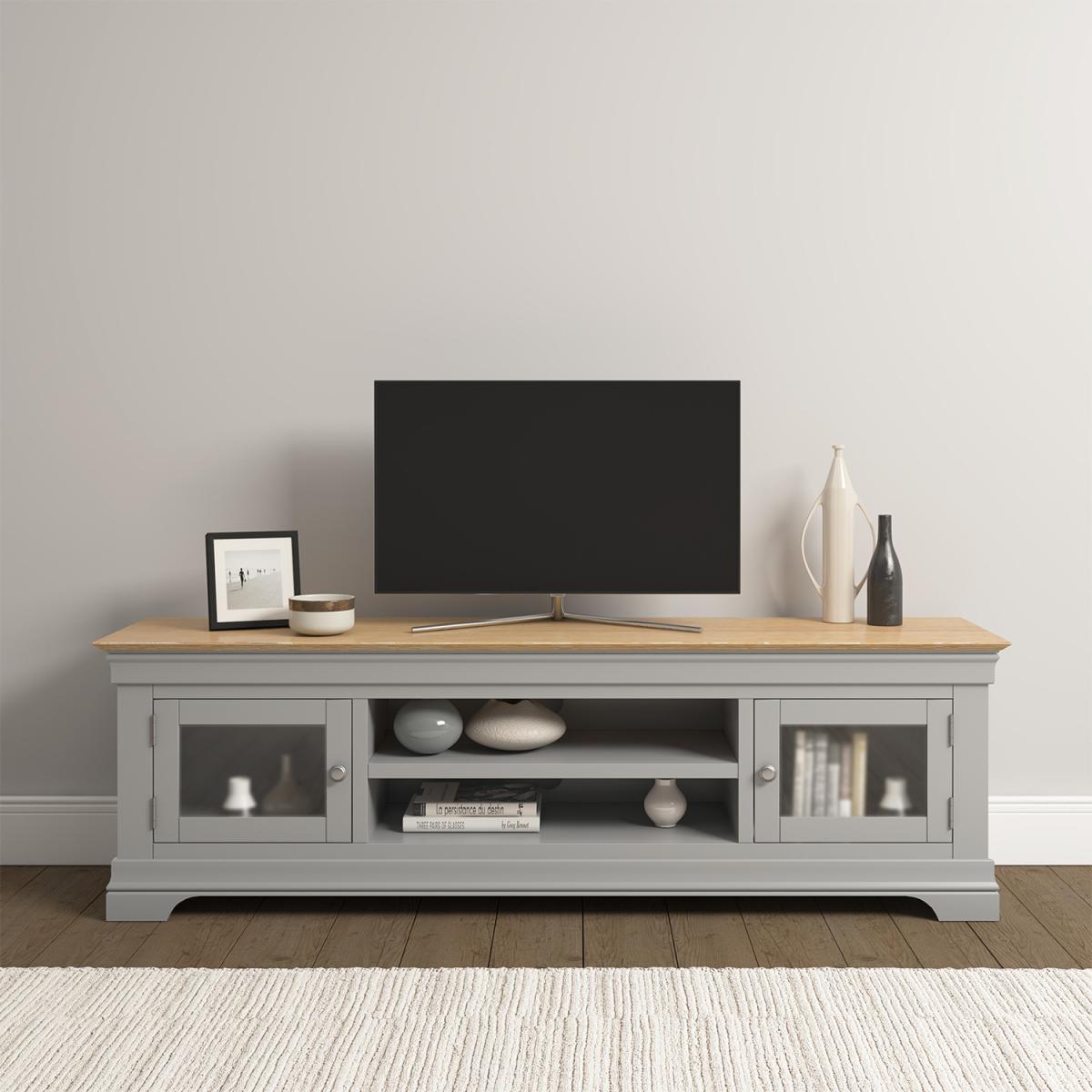 Bordeaux TV Stand (Fully Assembled) - Pebble Grey