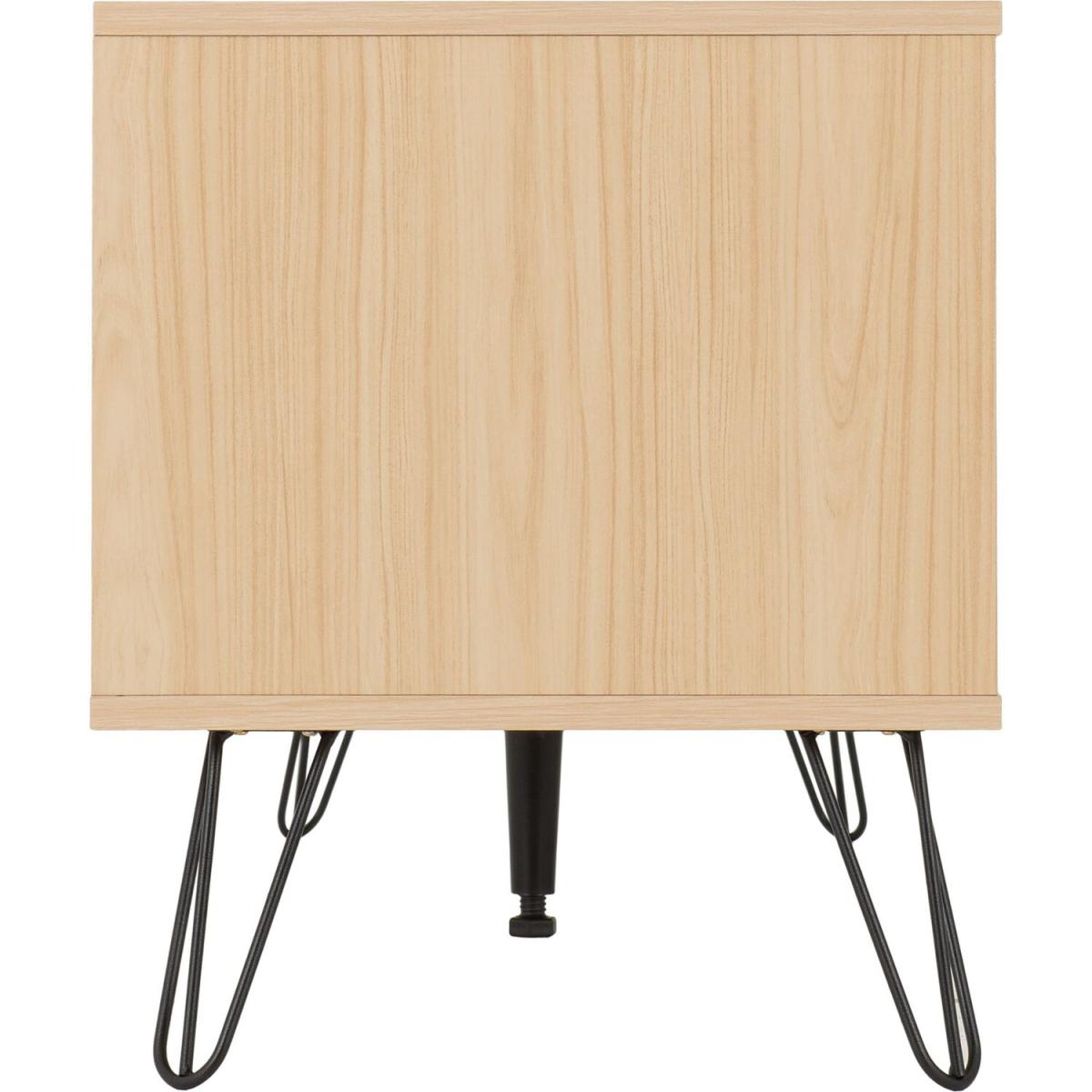 Bergen One Door Two Drawer TV Unit - Oak effect white grey – image 4