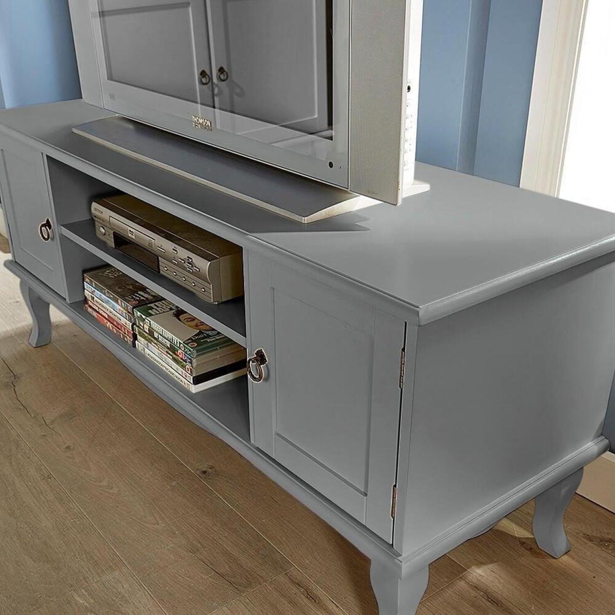 Paris 2 Drawer TV Stand Storage Unit - Grey – image 3