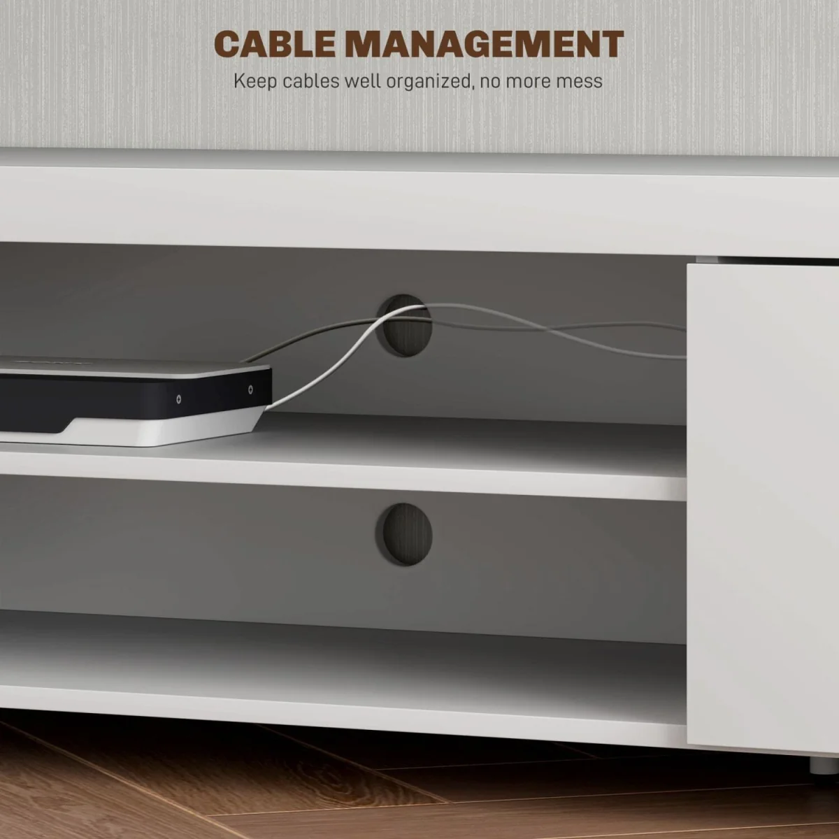 Lata 200cm Wooden White Entertainment Unit - Fits TVs Up to 90 Inches – image 7