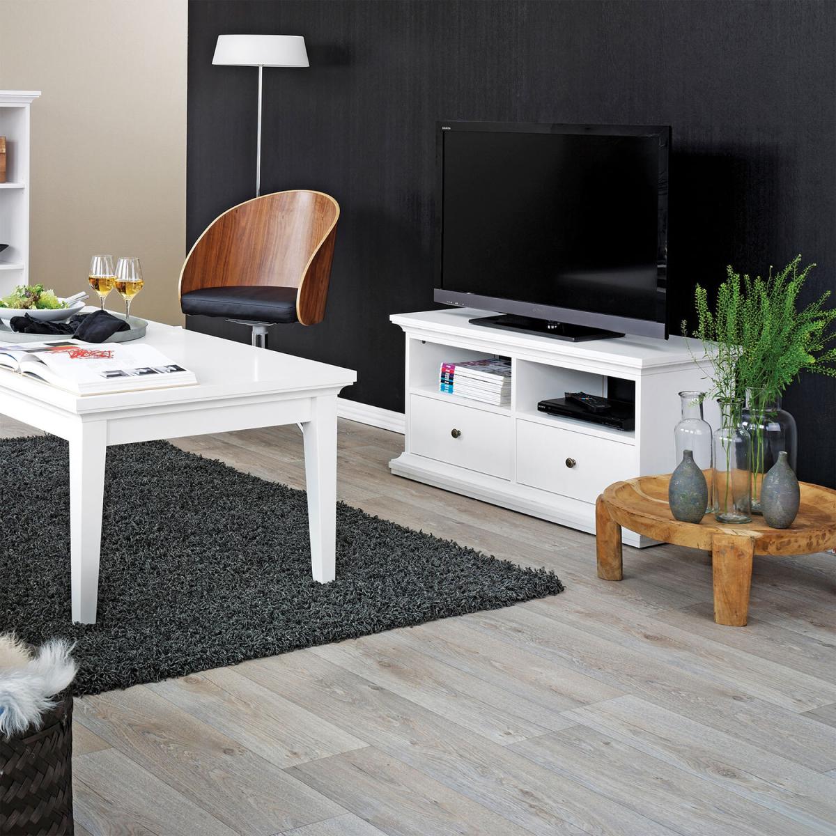 Paris 2-Shelf 2-Drawer TV Unit - White – image 11