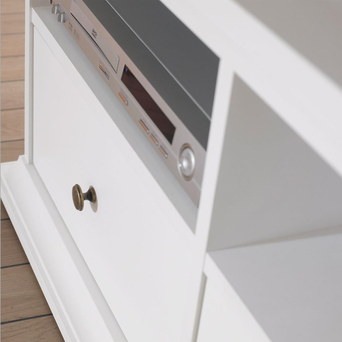Paris 2-Shelf 2-Drawer TV Unit - White – image 7