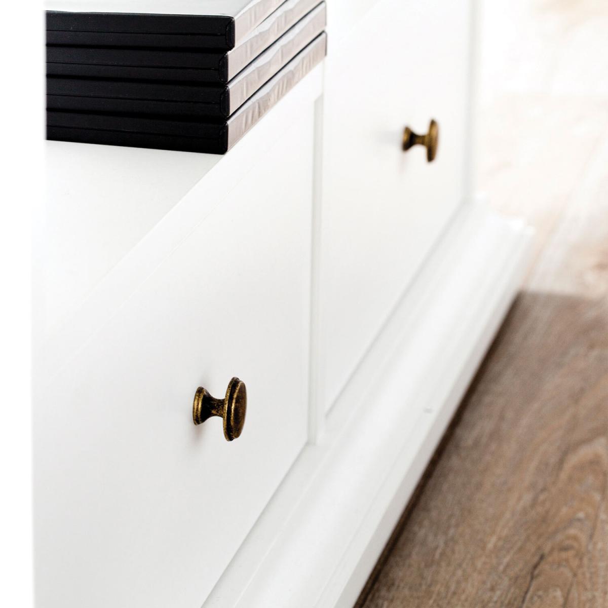 Paris 2-Shelf 2-Drawer TV Unit - White – image 8