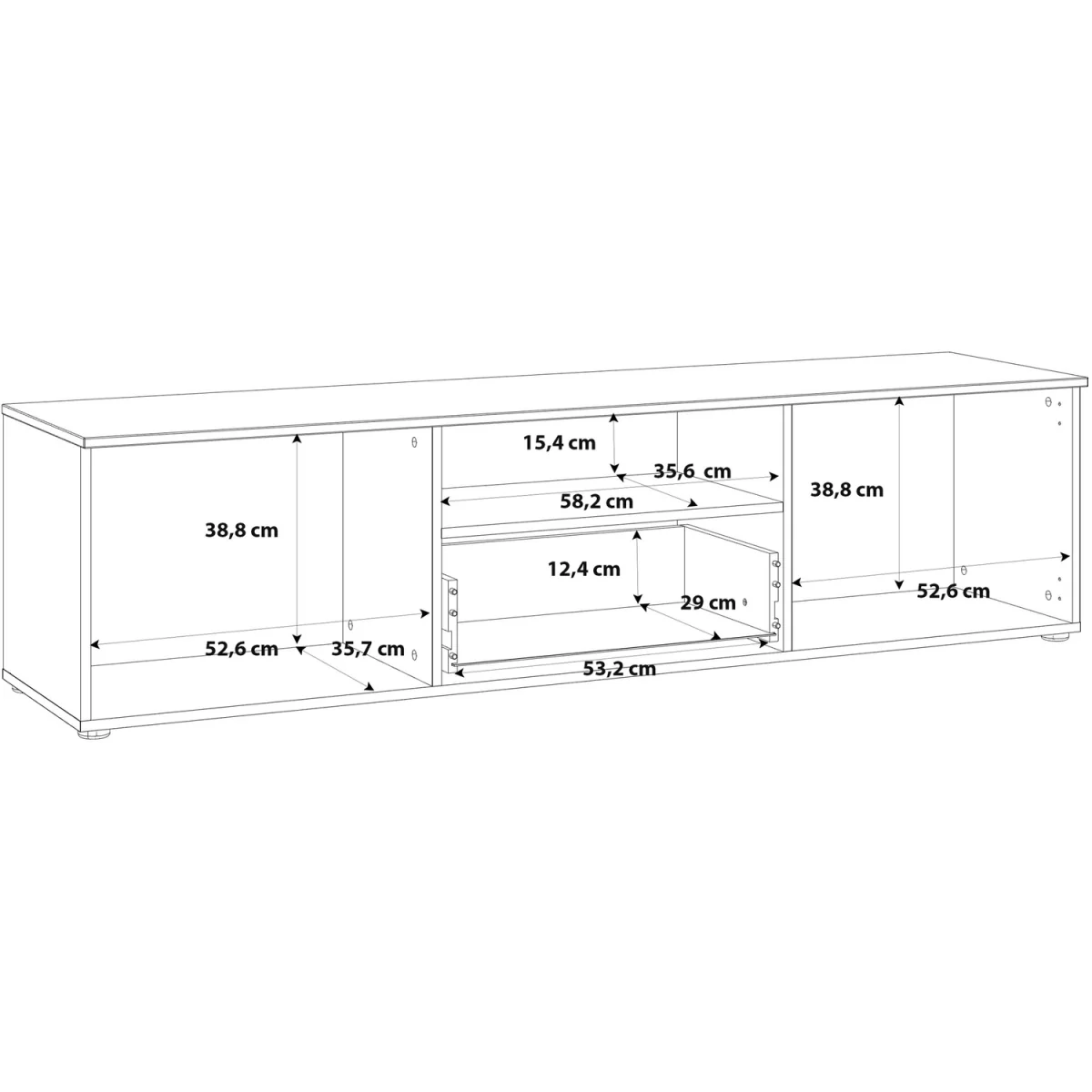 Sienna TV Unit  in White/White High Gloss - White – image 8