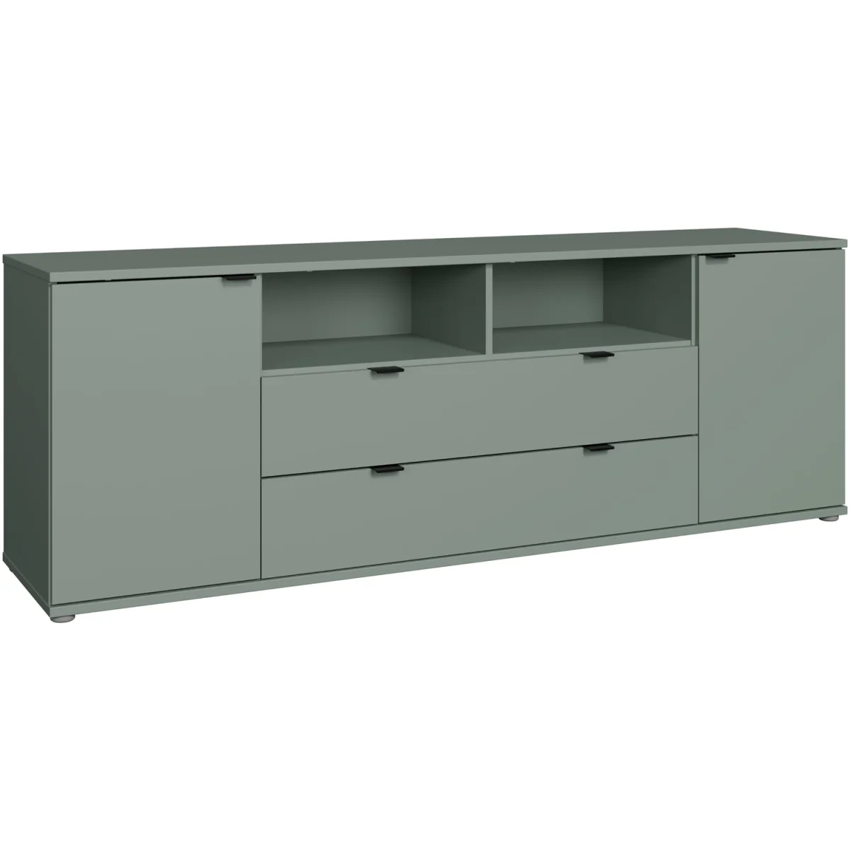 Ganymede Wide TV Unit with Open Shelving, 2 Drawers & 2 Doors - Sand – image 13