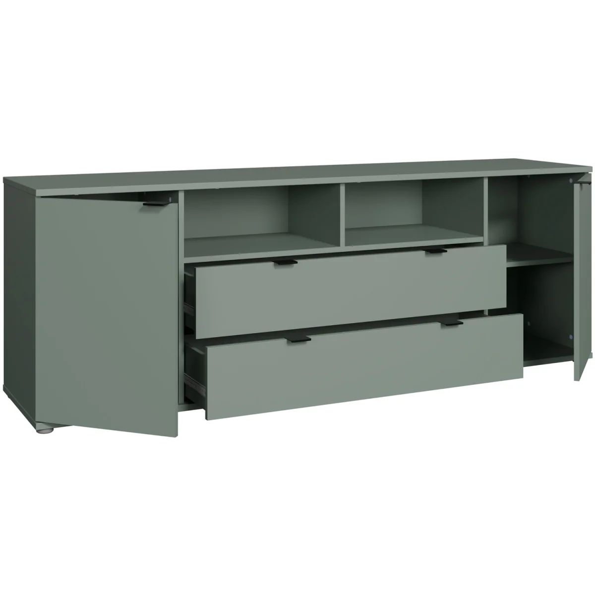 Ganymede Wide TV Unit with Open Shelving, 2 Drawers & 2 Doors - Sand – image 16