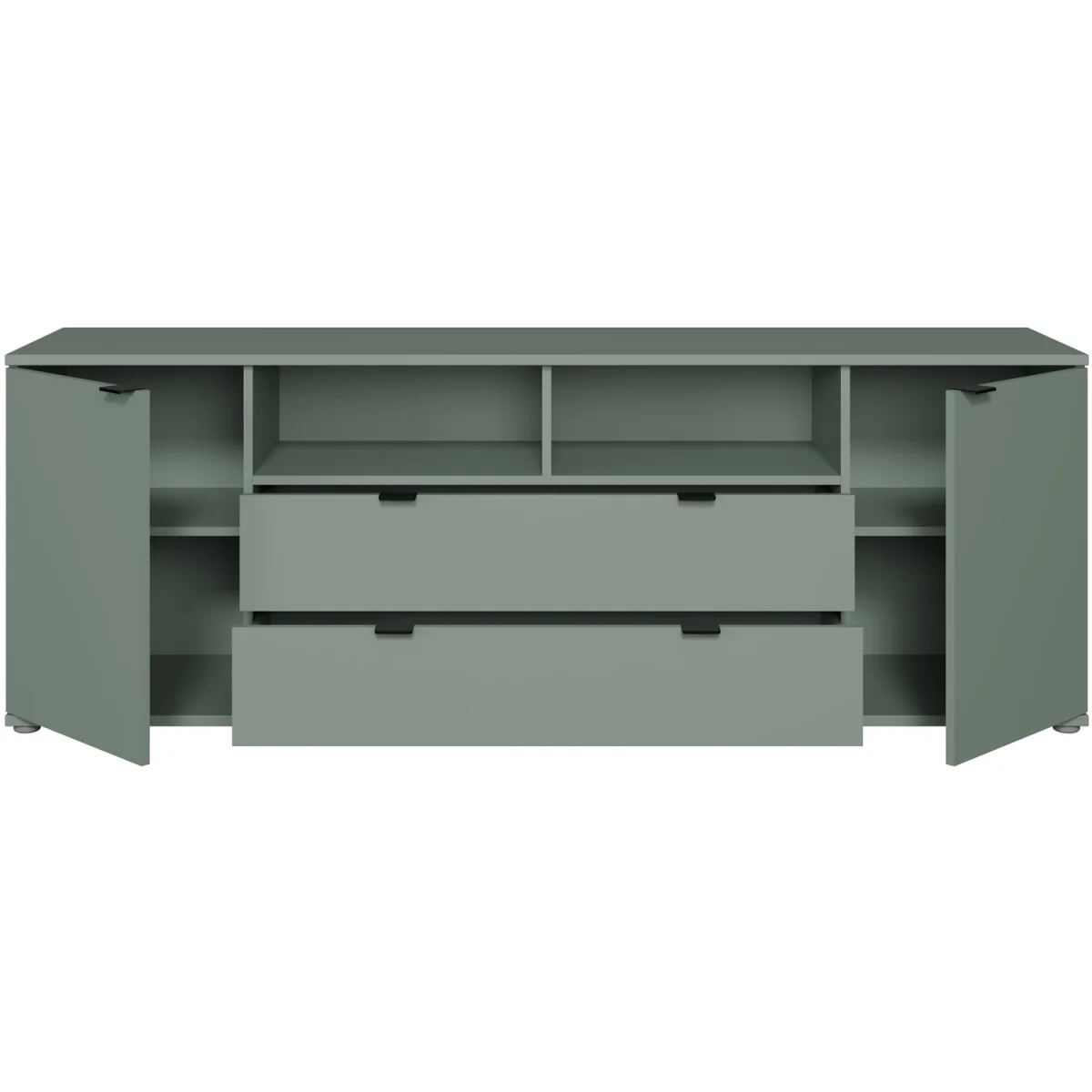 Ganymede Wide TV Unit with Open Shelving, 2 Drawers & 2 Doors - Sand – image 17