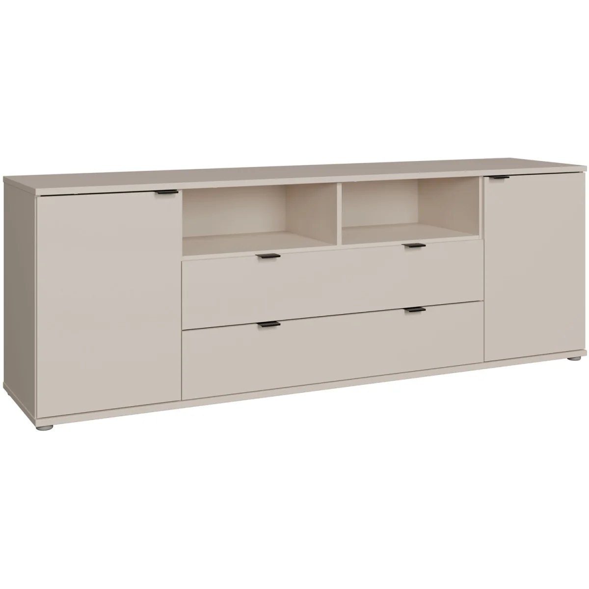Ganymede Wide TV Unit with Open Shelving, 2 Drawers & 2 Doors - Sand – image 23