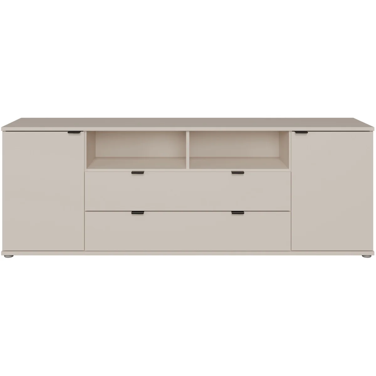 Ganymede Wide TV Unit with Open Shelving, 2 Drawers & 2 Doors - Sand – image 24