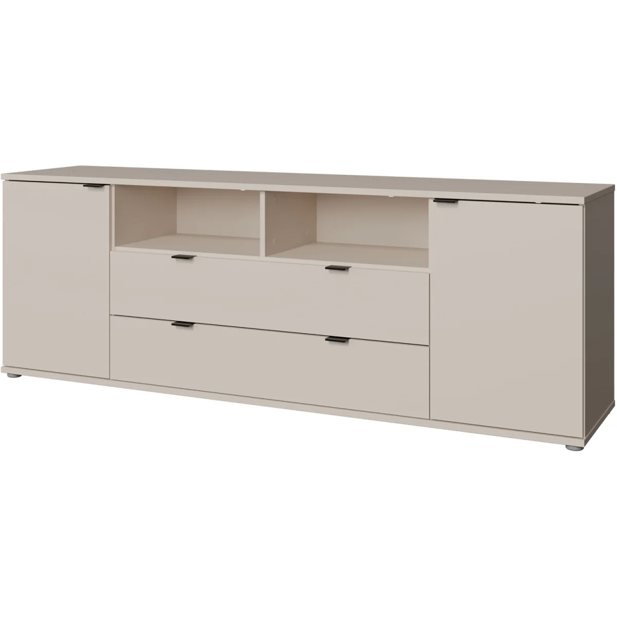 Ganymede Wide TV Unit with Open Shelving, 2 Drawers & 2 Doors - Sand – image 25