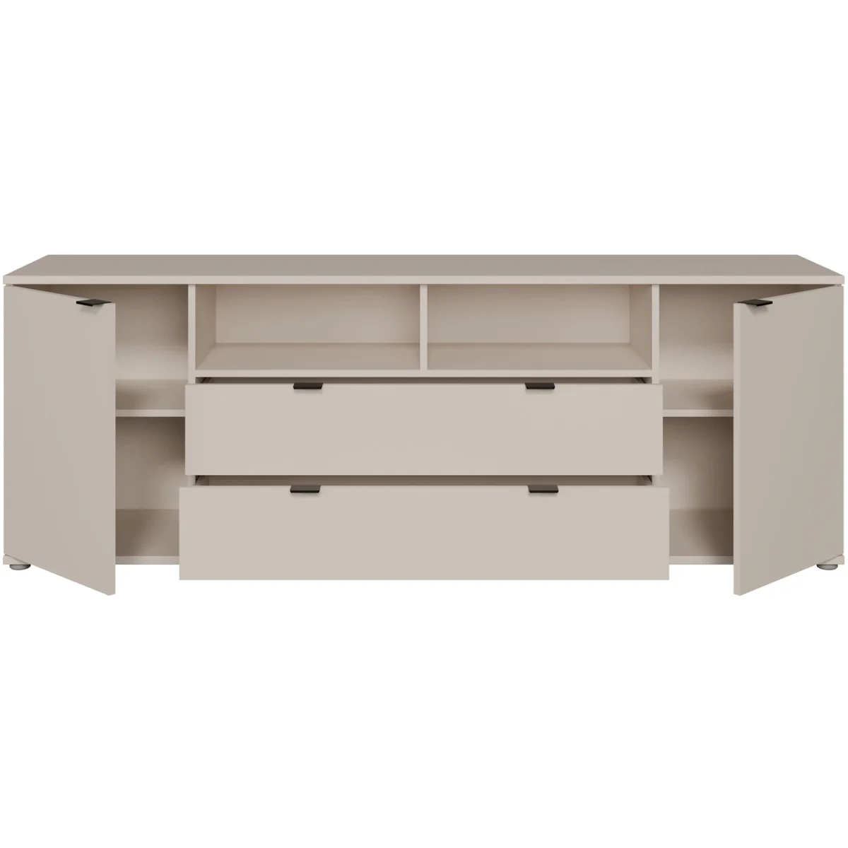Ganymede Wide TV Unit with Open Shelving, 2 Drawers & 2 Doors - Sand – image 26