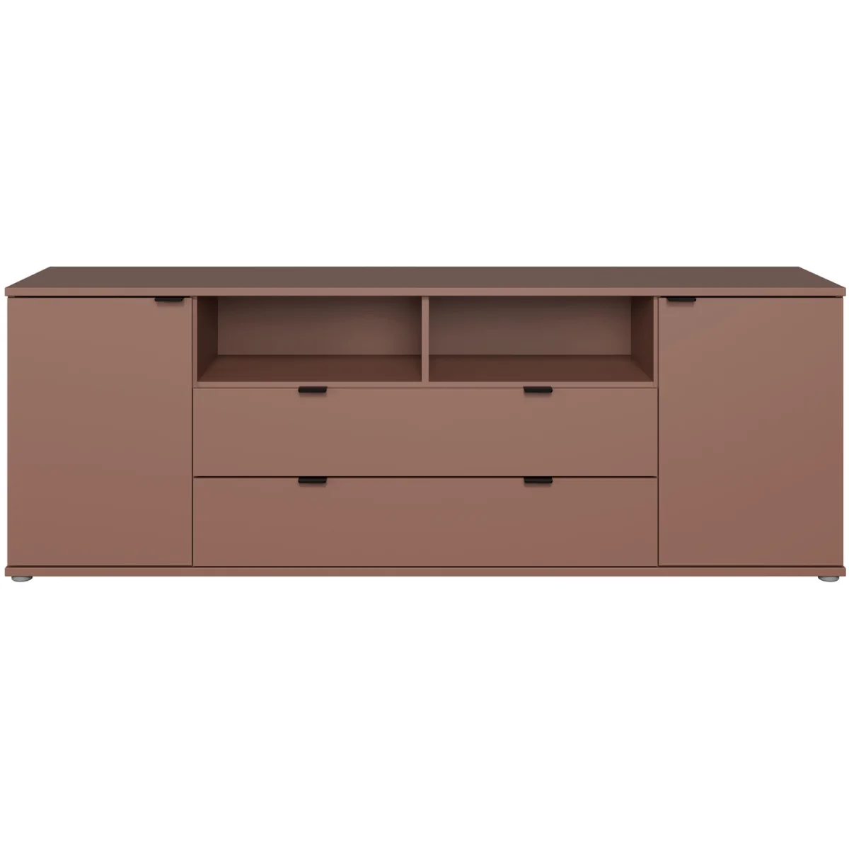 Ganymede Wide TV Unit with Open Shelving, 2 Drawers & 2 Doors - Sand – image 4