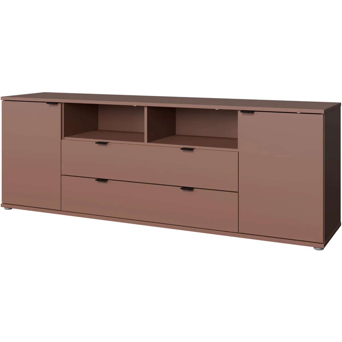 Ganymede Wide TV Unit with Open Shelving, 2 Drawers & 2 Doors - Sand – image 5