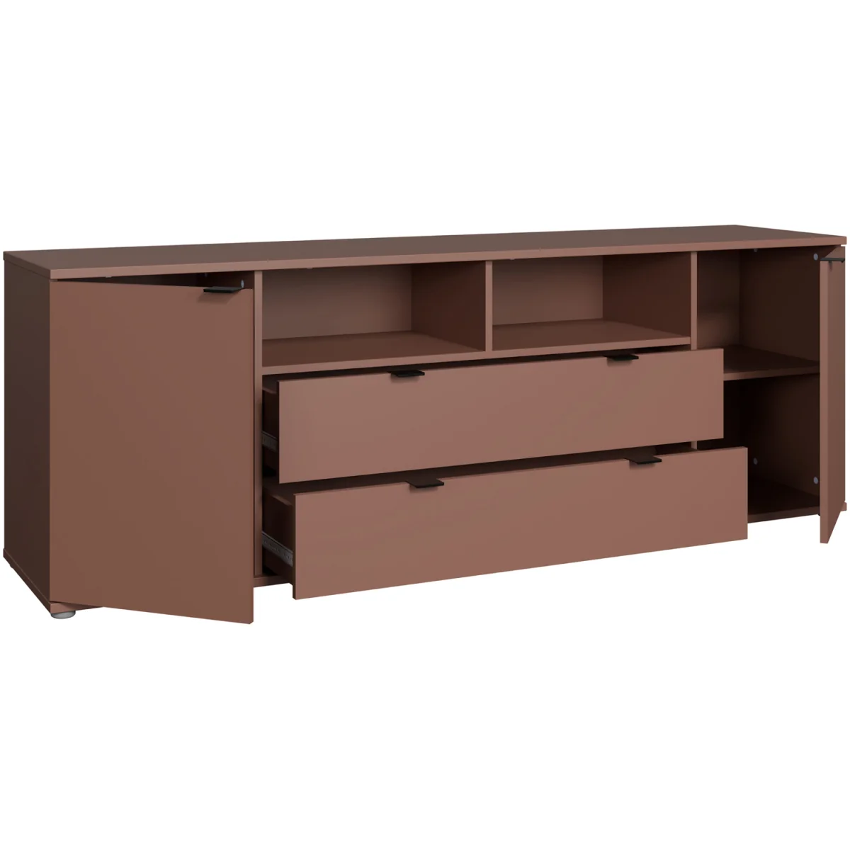 Ganymede Wide TV Unit with Open Shelving, 2 Drawers & 2 Doors - Sand – image 6