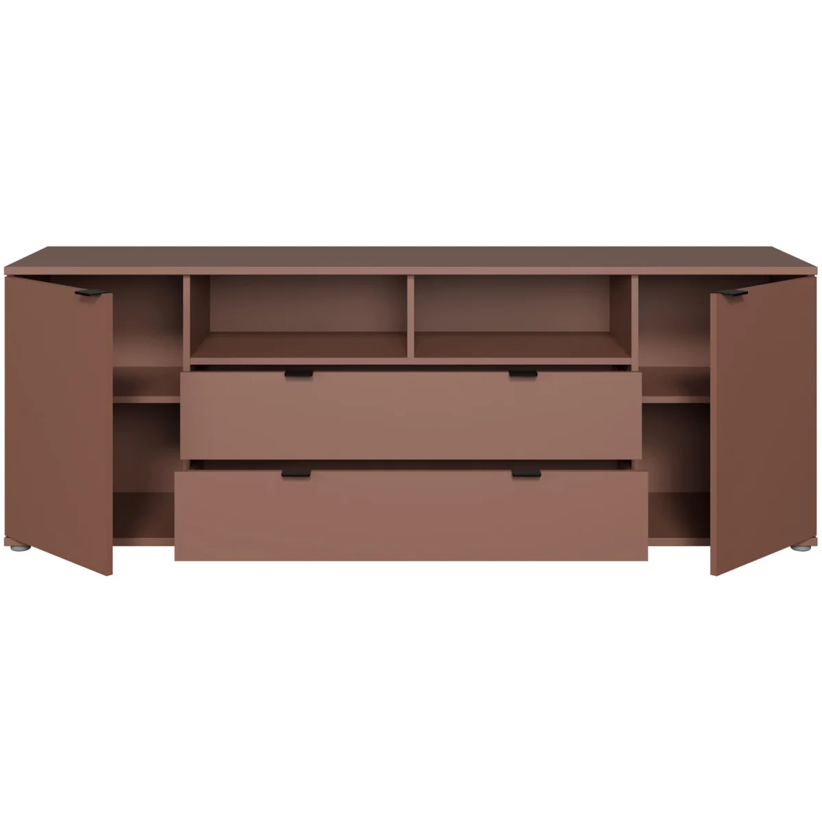 Ganymede Wide TV Unit with Open Shelving, 2 Drawers & 2 Doors - Sand – image 7
