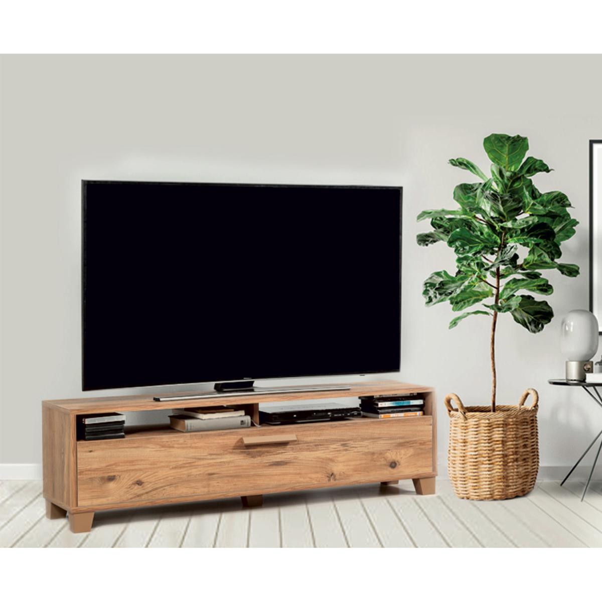 Leroy TV Stand 140cm - Natural New - Yellow – image 2