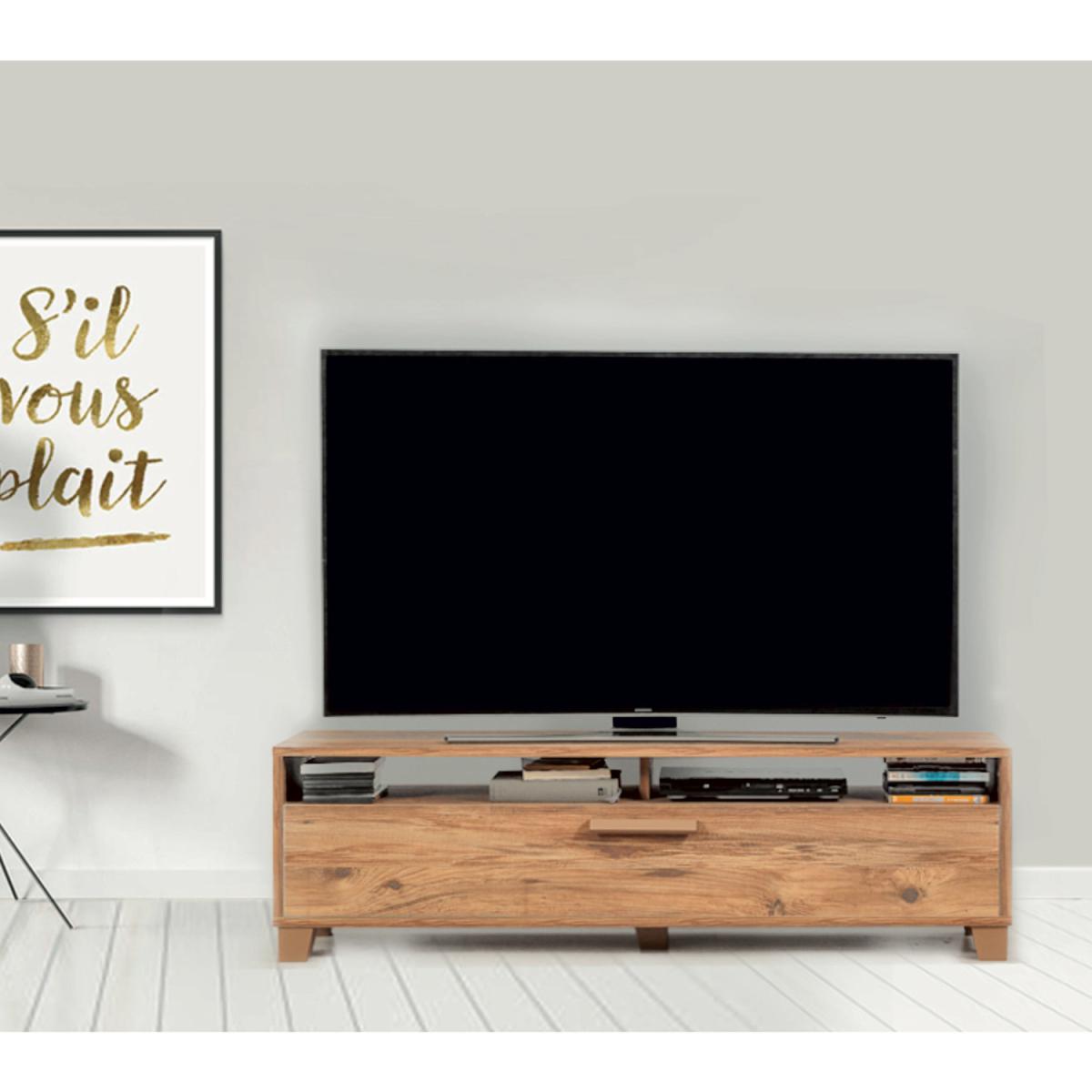 Leroy TV Stand 140cm - Natural New - Yellow – image 3