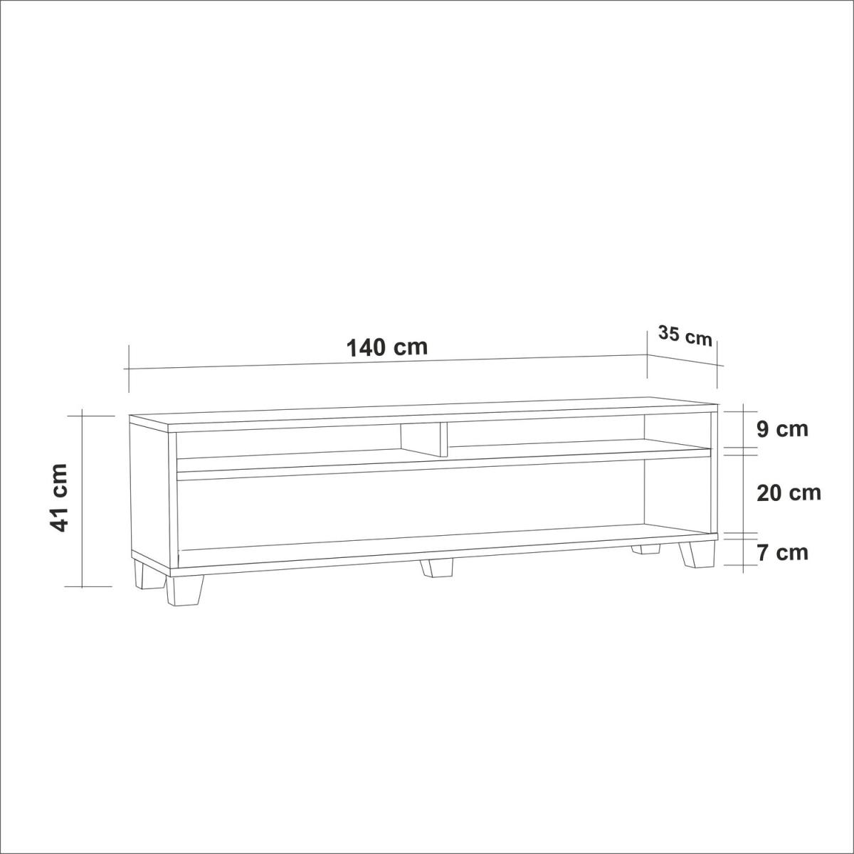 Leroy TV Stand 140cm - Natural New - Yellow – image 5