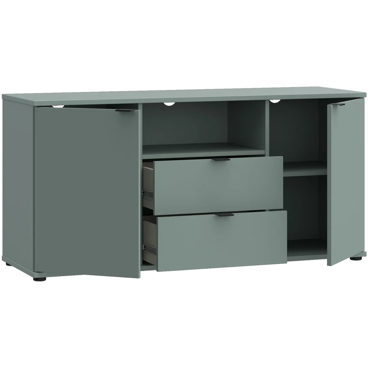 Ganymede TV Unit with Open Shelf, 2 Drawers & 2 Doors - Terracotta – image 19
