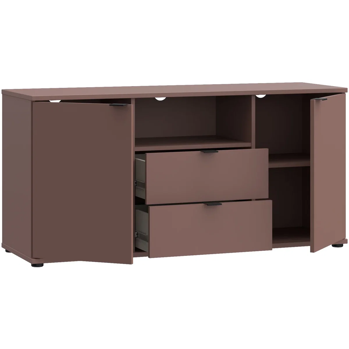 Ganymede TV Unit with Open Shelf, 2 Drawers & 2 Doors - Terracotta – image 25