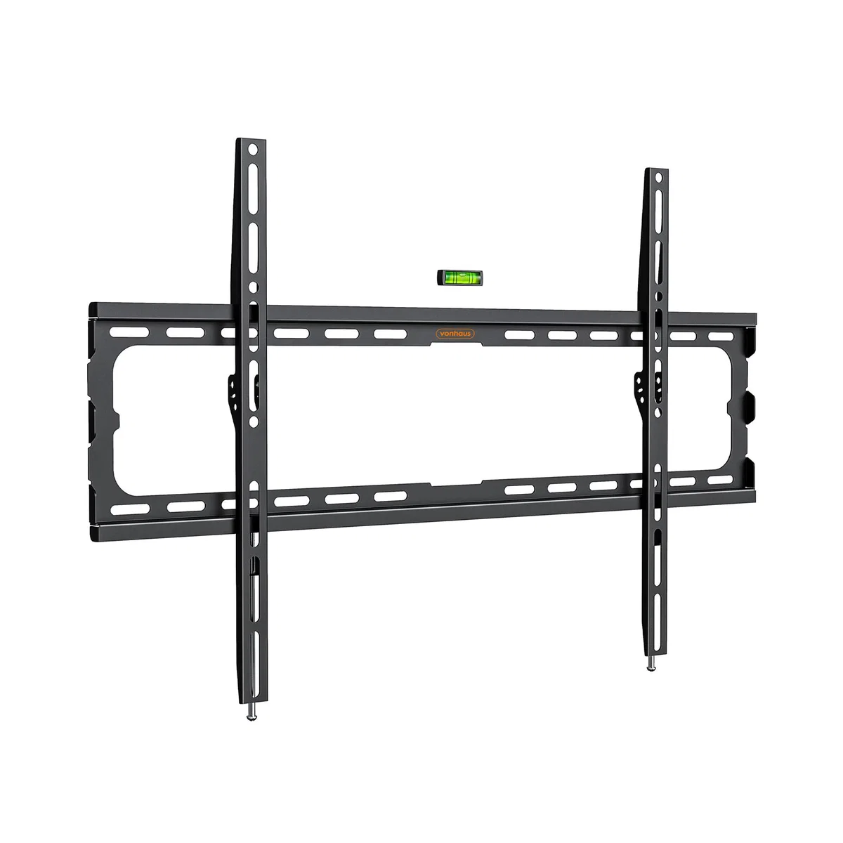 Large Ultra Slim Flat to Wall TV Bracket with Spirit Level - Black / 1.2kg