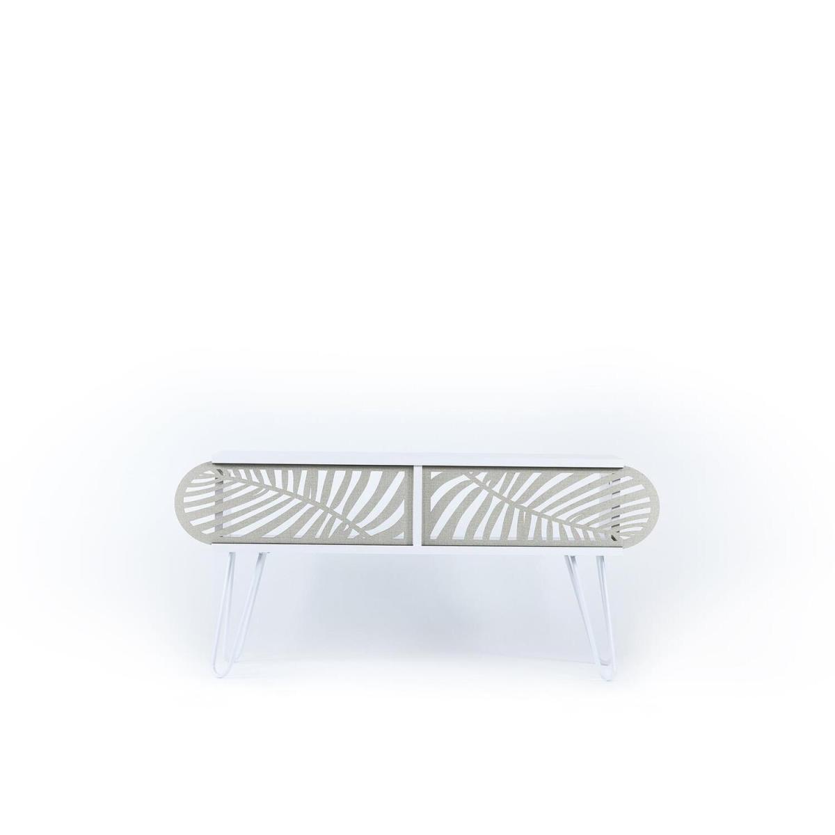 Illia Maxi TV Stand, TV Table 106x30x48 cm - White – image 2