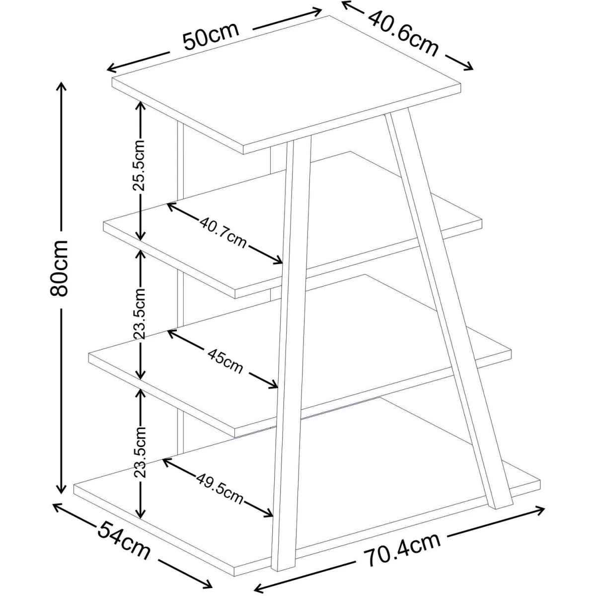 Decortie Lyno Mini TV Unit For TVs Up To 24in With 3 Shelves - Retro Grey – image 5