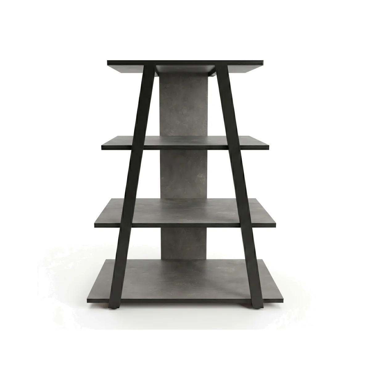 Decortie Lyno Mini TV Unit For TVs Up To 24in With 3 Shelves - Retro Grey – image 1
