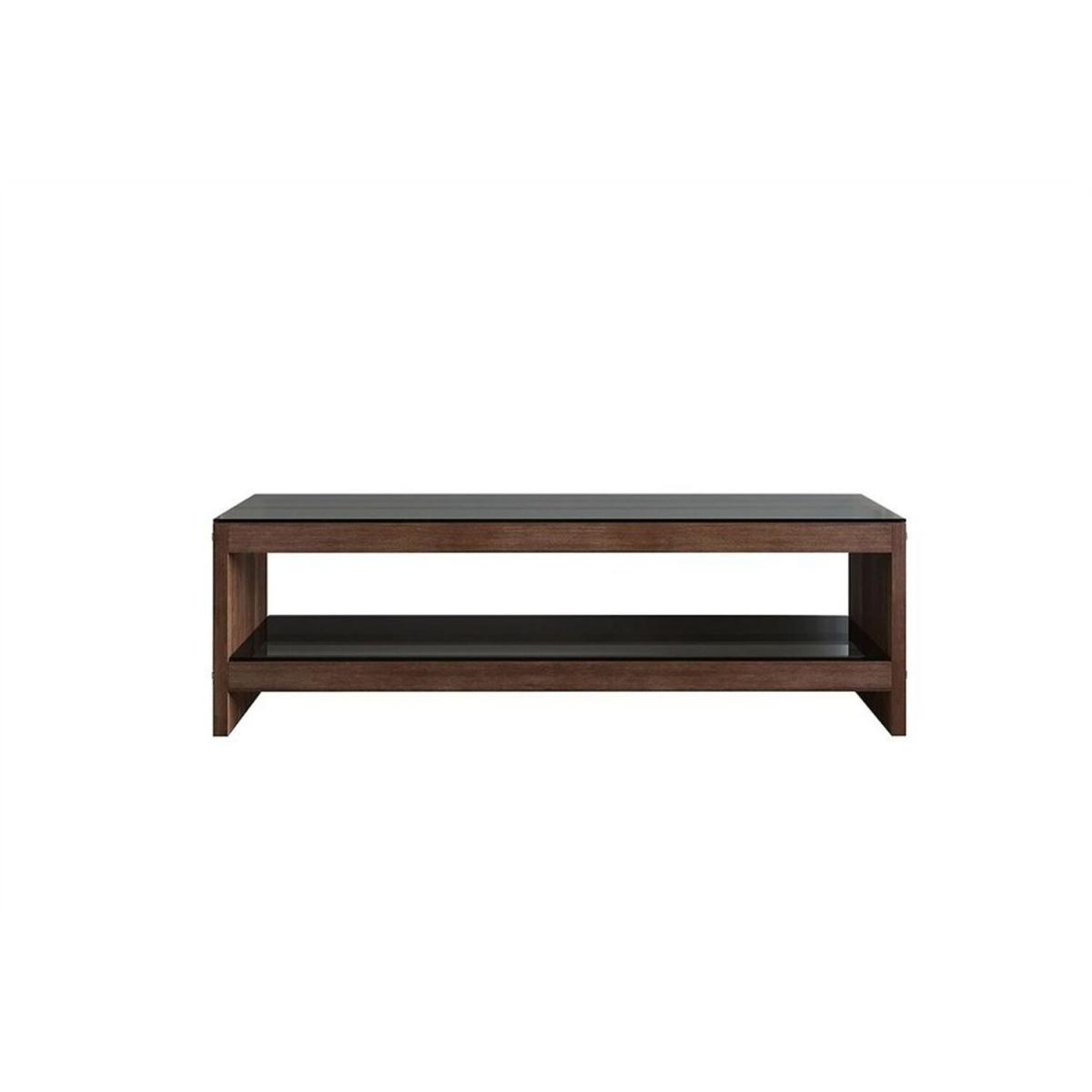 Pisagor Solid Wood and Tempered Smoked Glass TV Unit Tv301 Smoked Walnut - Smoked & Walnut – image 4