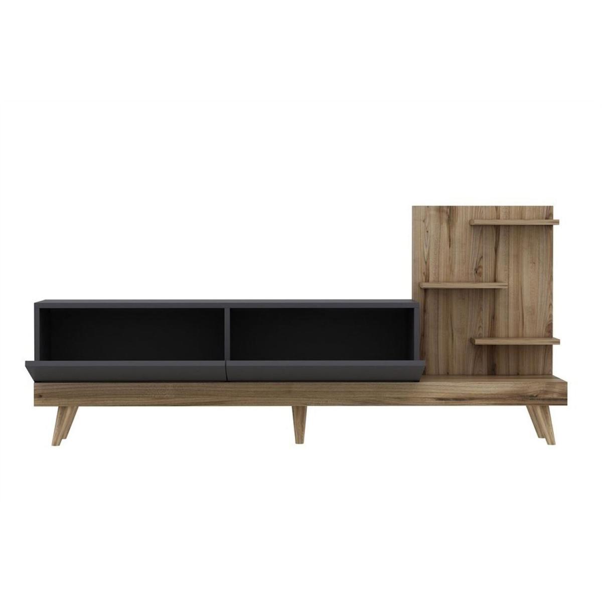 Dizayn TV Unit - Walnut, Anthracite – image 4