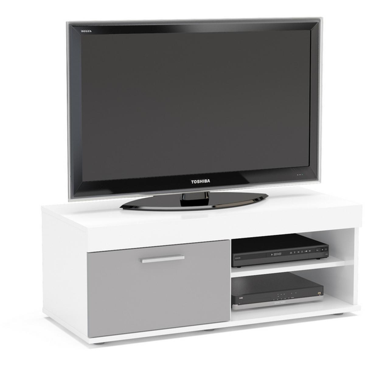 Edgeware Small TV Unit - White & Grey / 2 – image 3