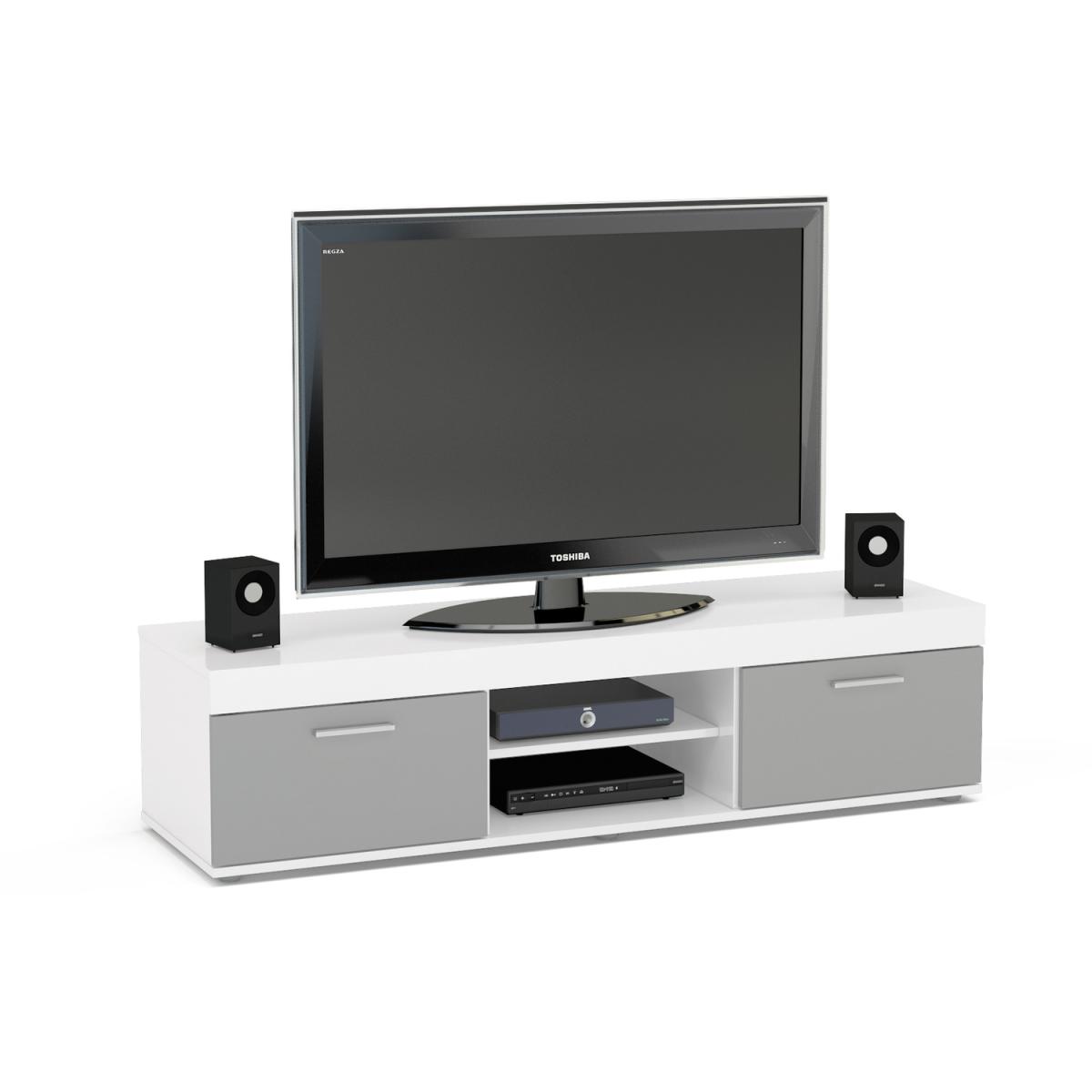 Edgeware Small TV Unit - White & Grey / 2 – image 4