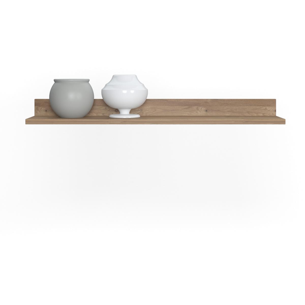Vega TV Unit Upper Shelf, Decorative Wall Shelf - Varna Oak – image 5