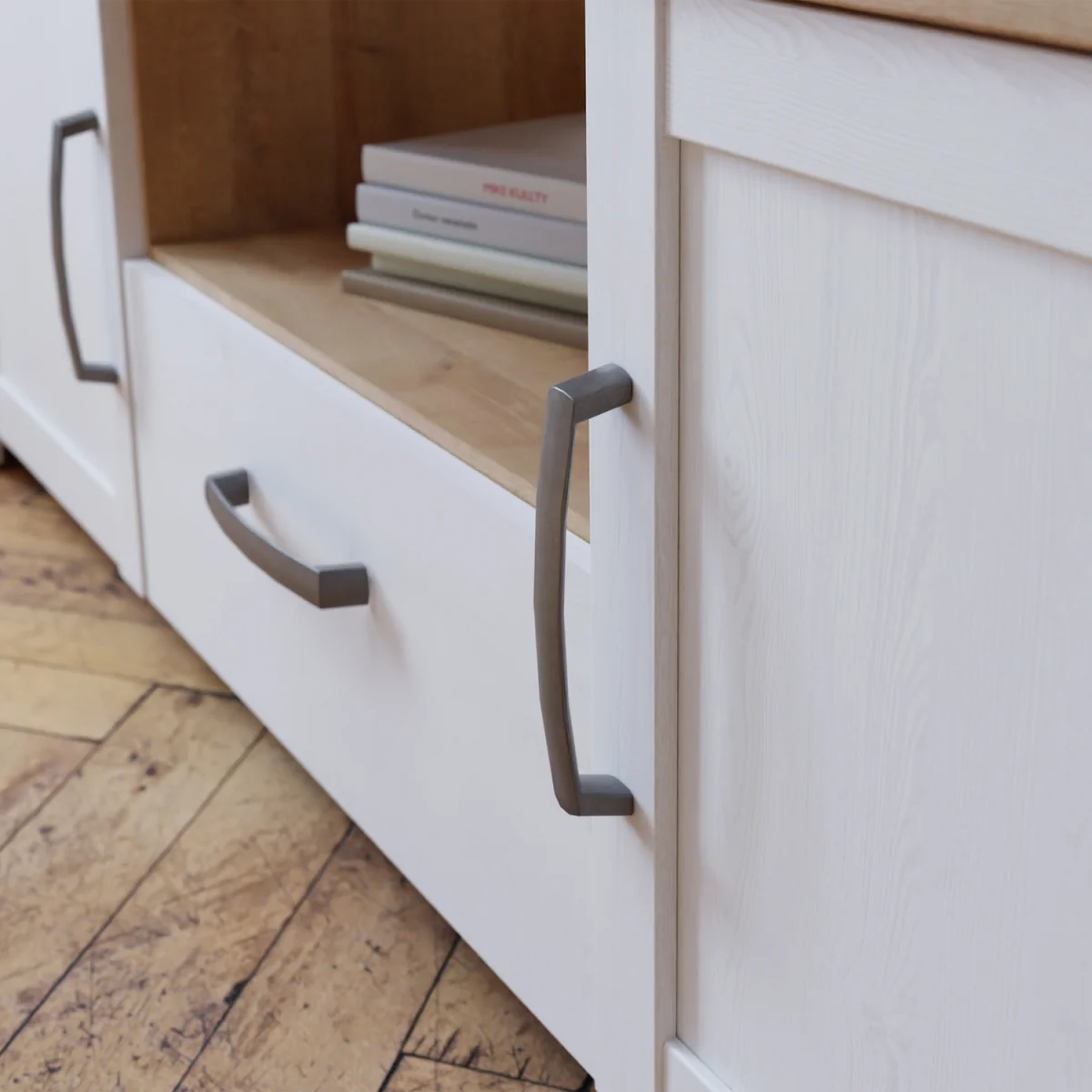 Bohol 2 Door 1 Drawer TV Unit - Riviera Oak & White – image 8