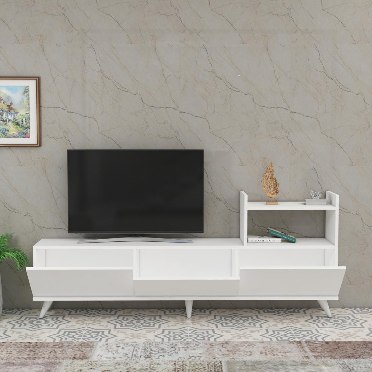 Ezel TV Stand and Entertainment Center - White – image 2