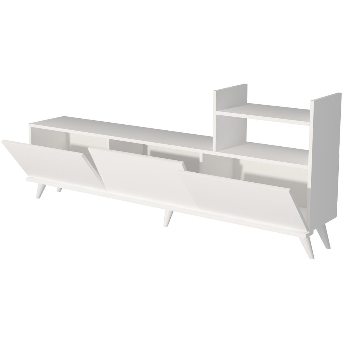 Ezel TV Stand and Entertainment Center - White – image 4