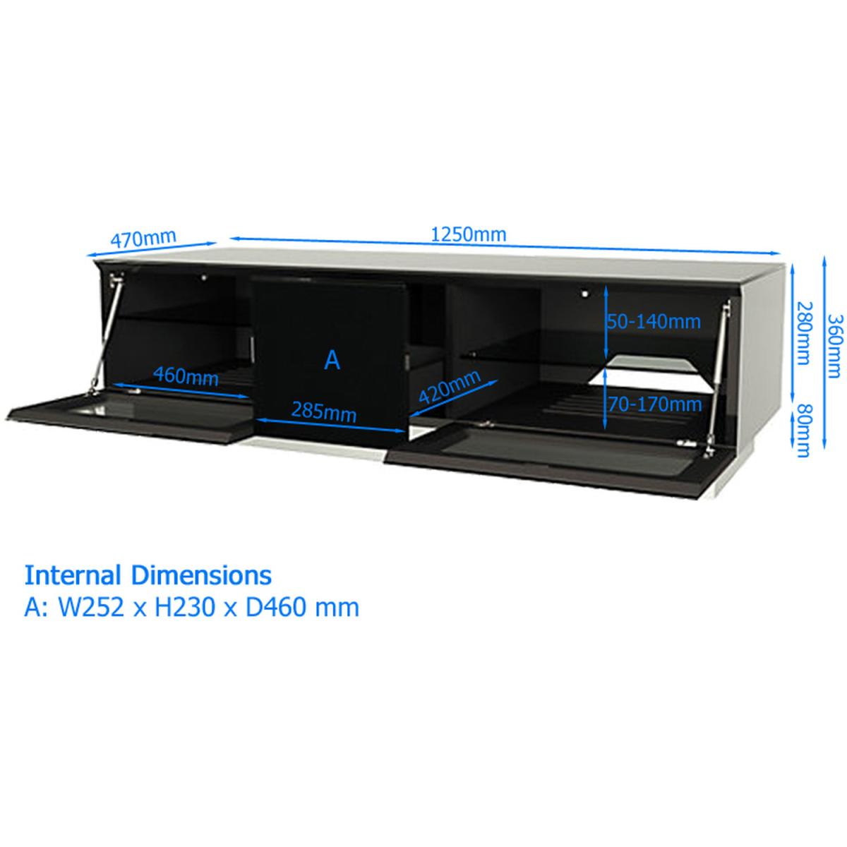 Alphason Element 1250mm TV Stand  - Black – image 3