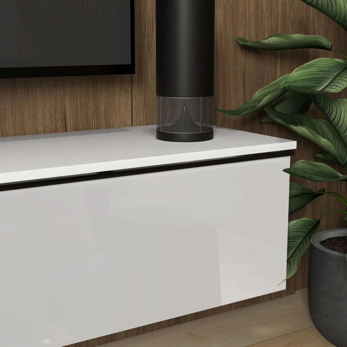 Disa 160cm High Gloss White Floating TV Cabinet - For TVs up to 70 inches – image 6
