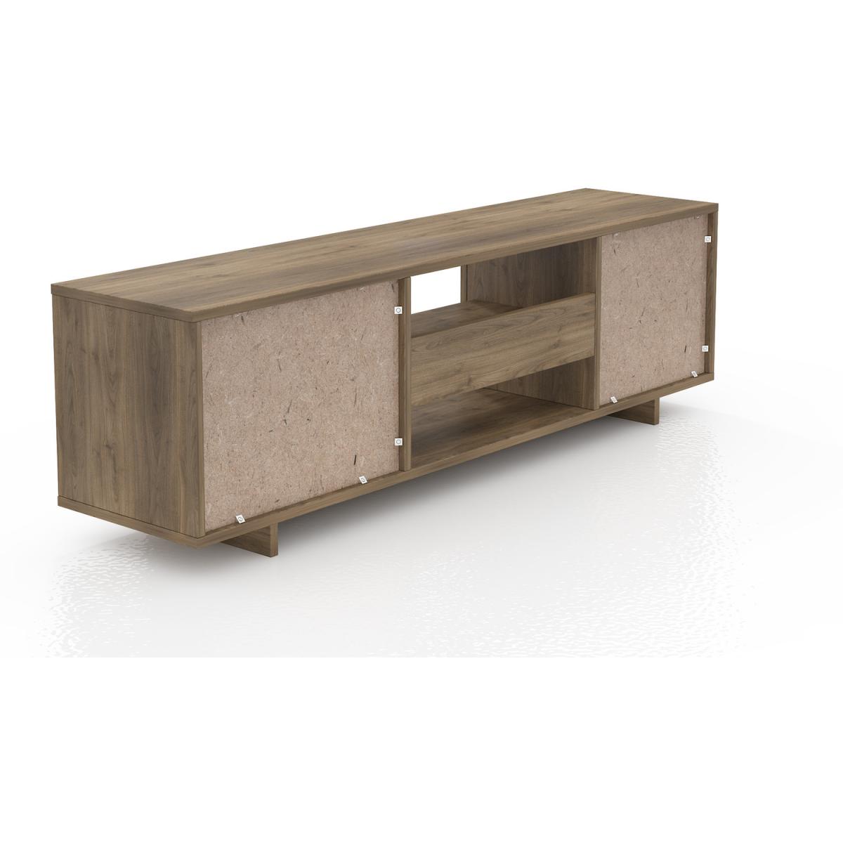 Garbatella Modern TV Stand and Media Console - White and Brown – image 2