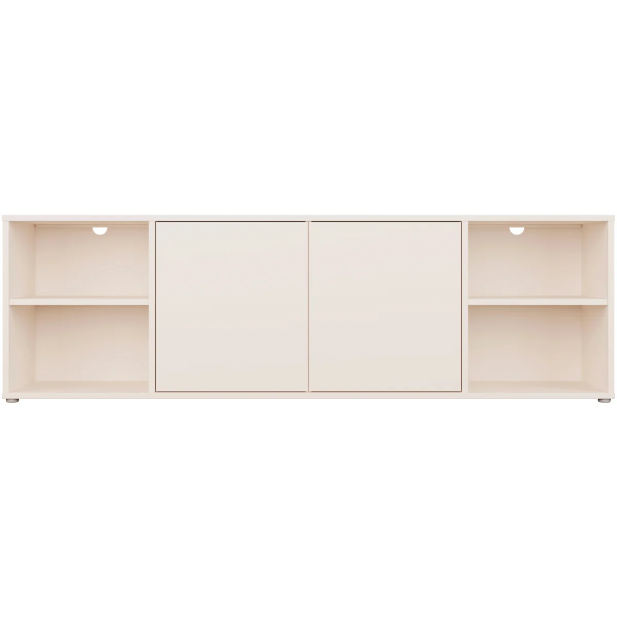 Alice Springs Wide TV Cabinet with 2 Doors Push-Open & 2 Open Shelves in Sand - Sand – image 3