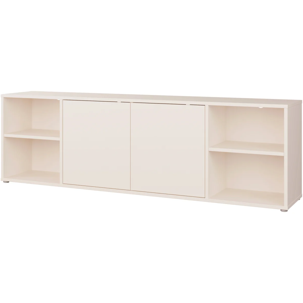 Alice Springs Wide TV Cabinet with 2 Doors Push-Open & 2 Open Shelves in Sand - Sand – image 4