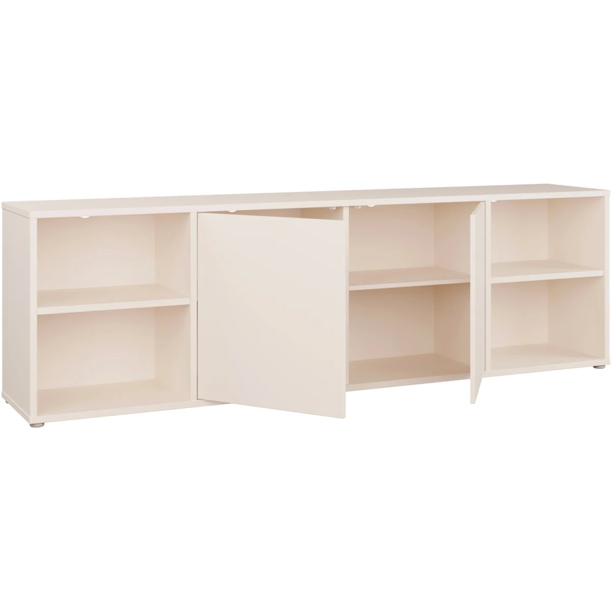 Alice Springs Wide TV Cabinet with 2 Doors Push-Open & 2 Open Shelves in Sand - Sand – image 5