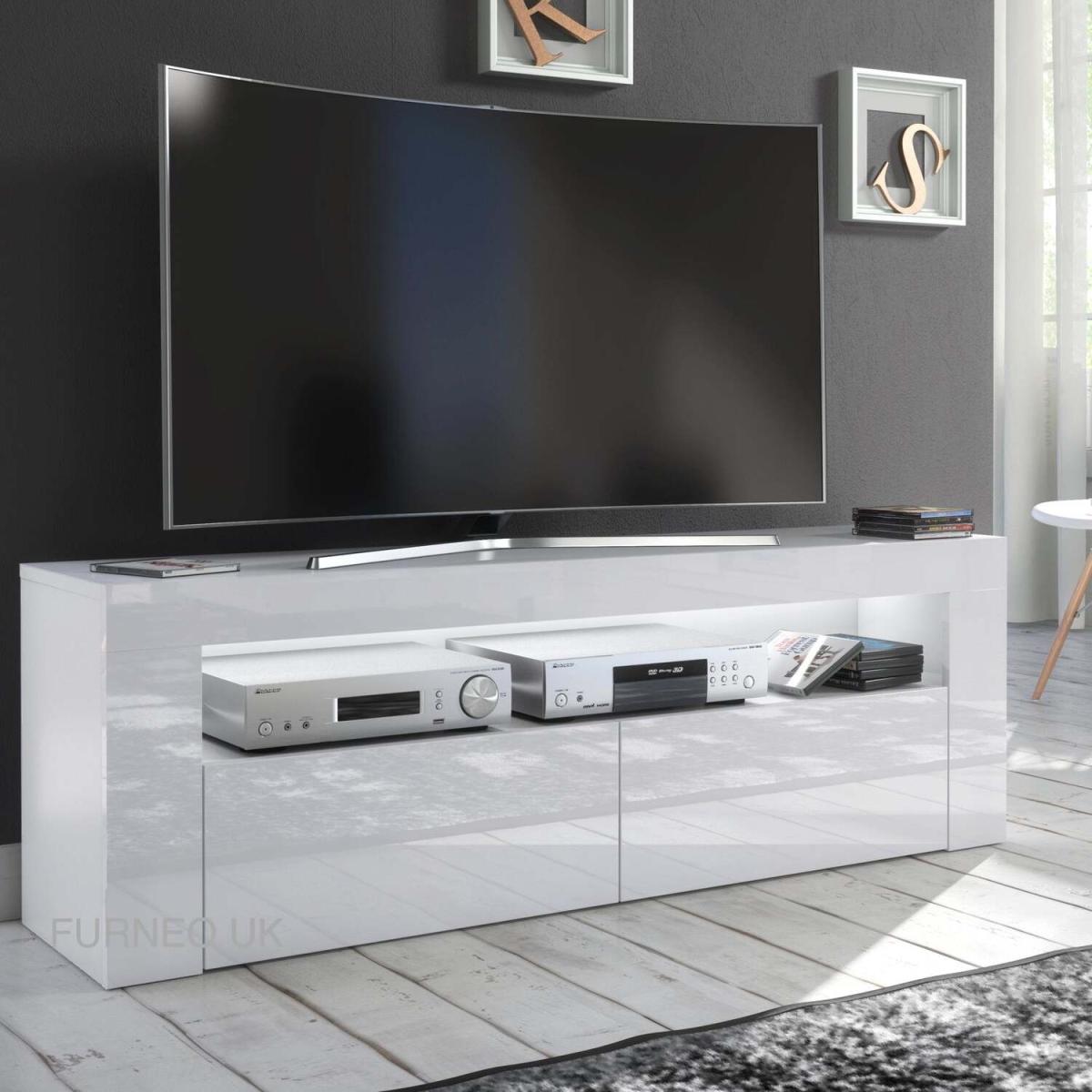 Clifton 13 TV Stand - White LED