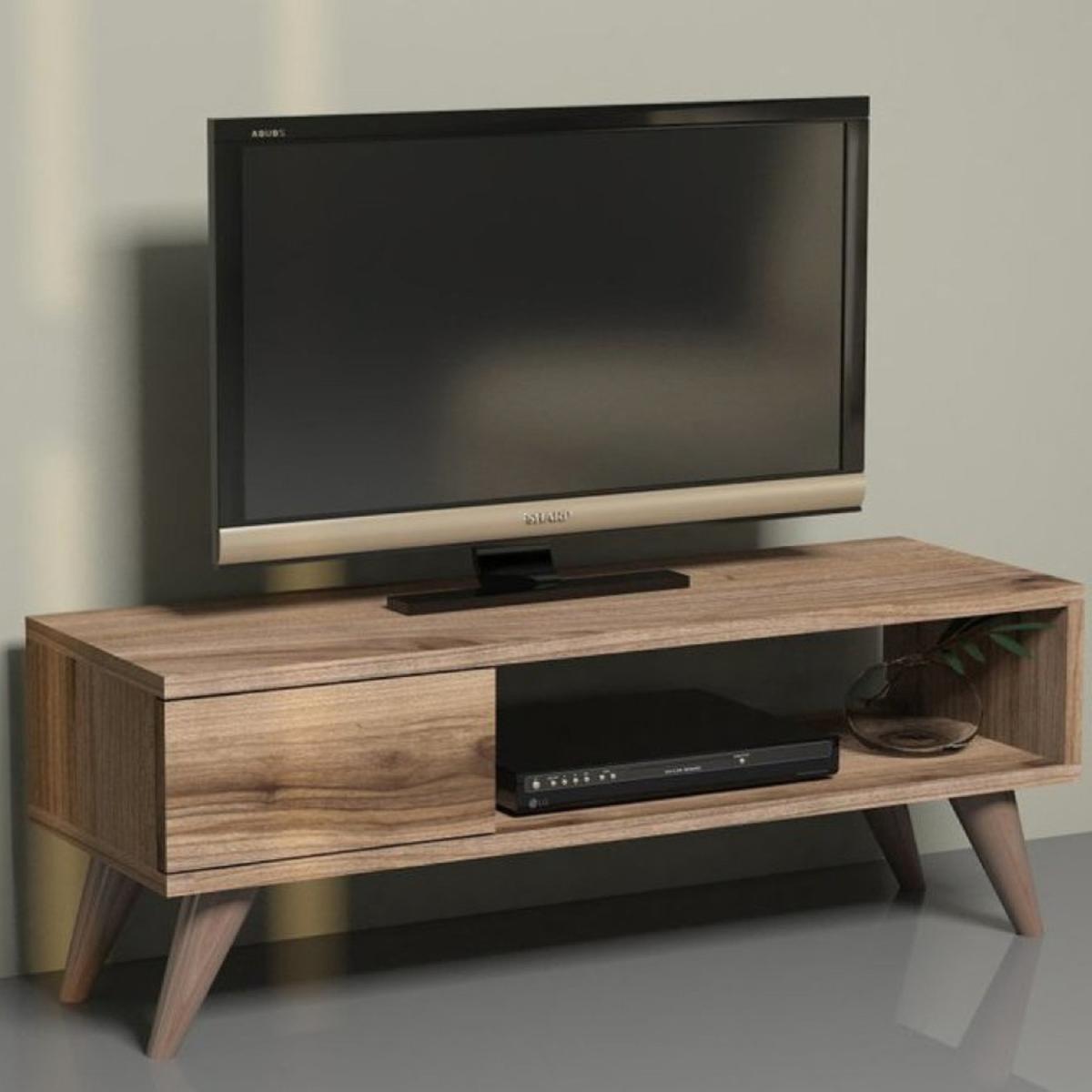 Maya Modern Retro TV Stand with Drawer - Oak – image 5