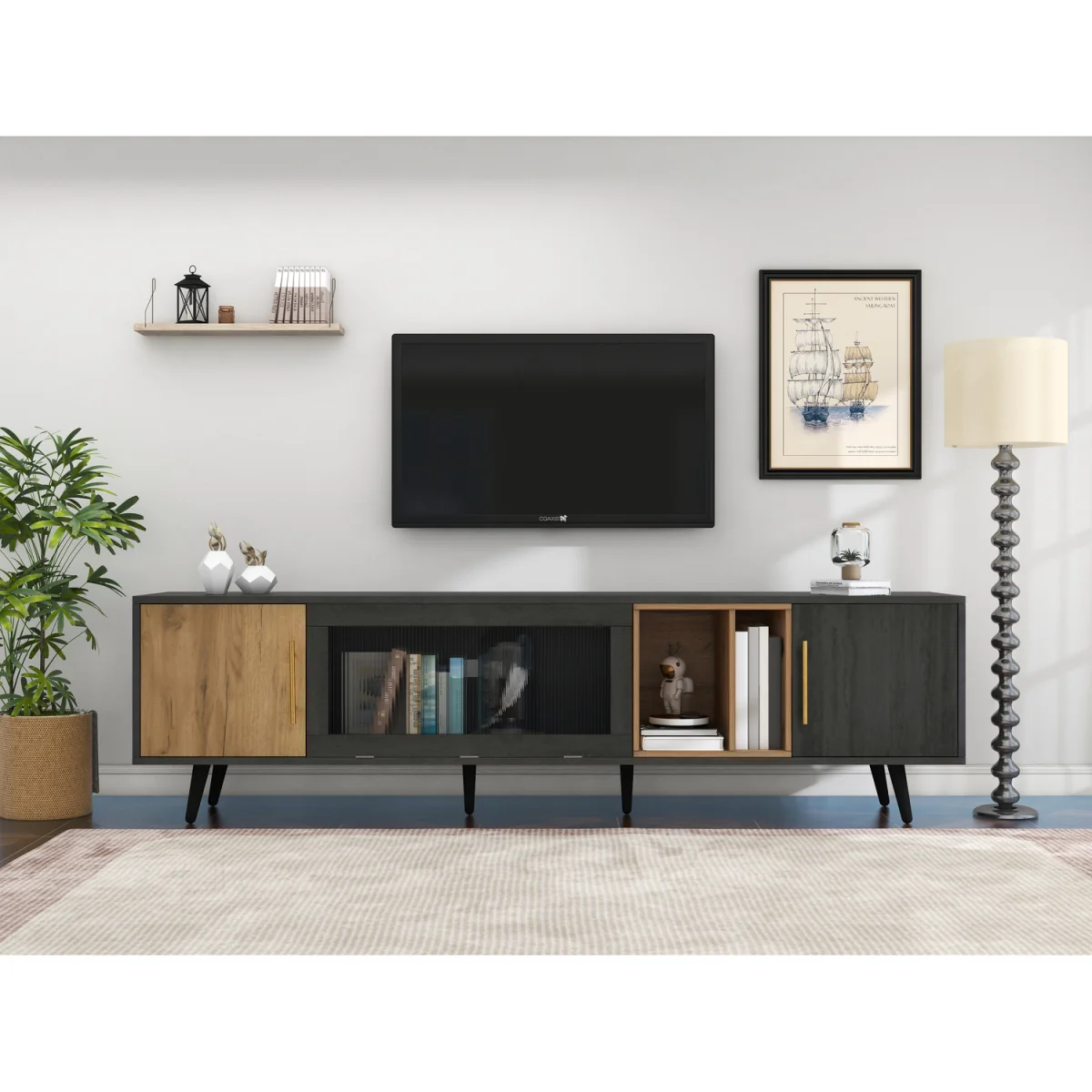 Stylish TV Stand with Smart Cable Management – image 2