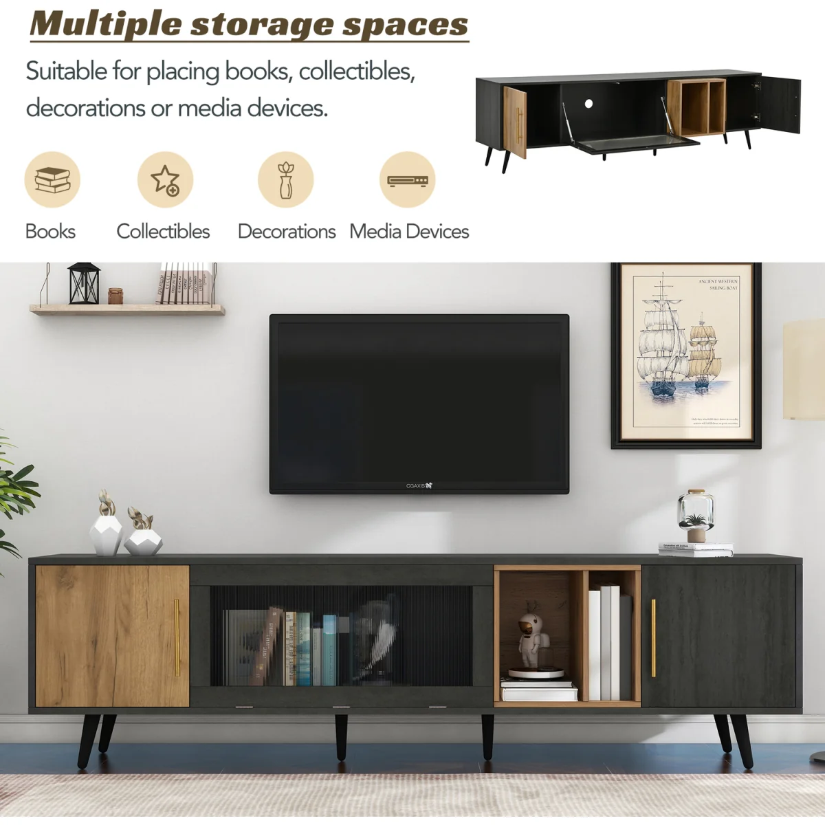 Stylish TV Stand with Smart Cable Management – image 4