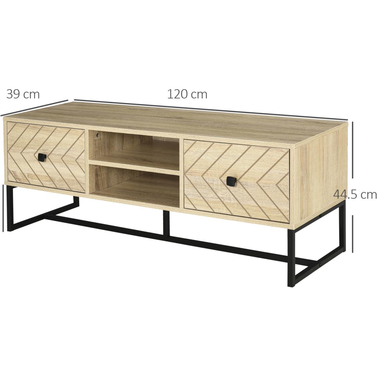 Arrowed Home TV Stand Media Organiser with 2 Drawers Shelf – image 3