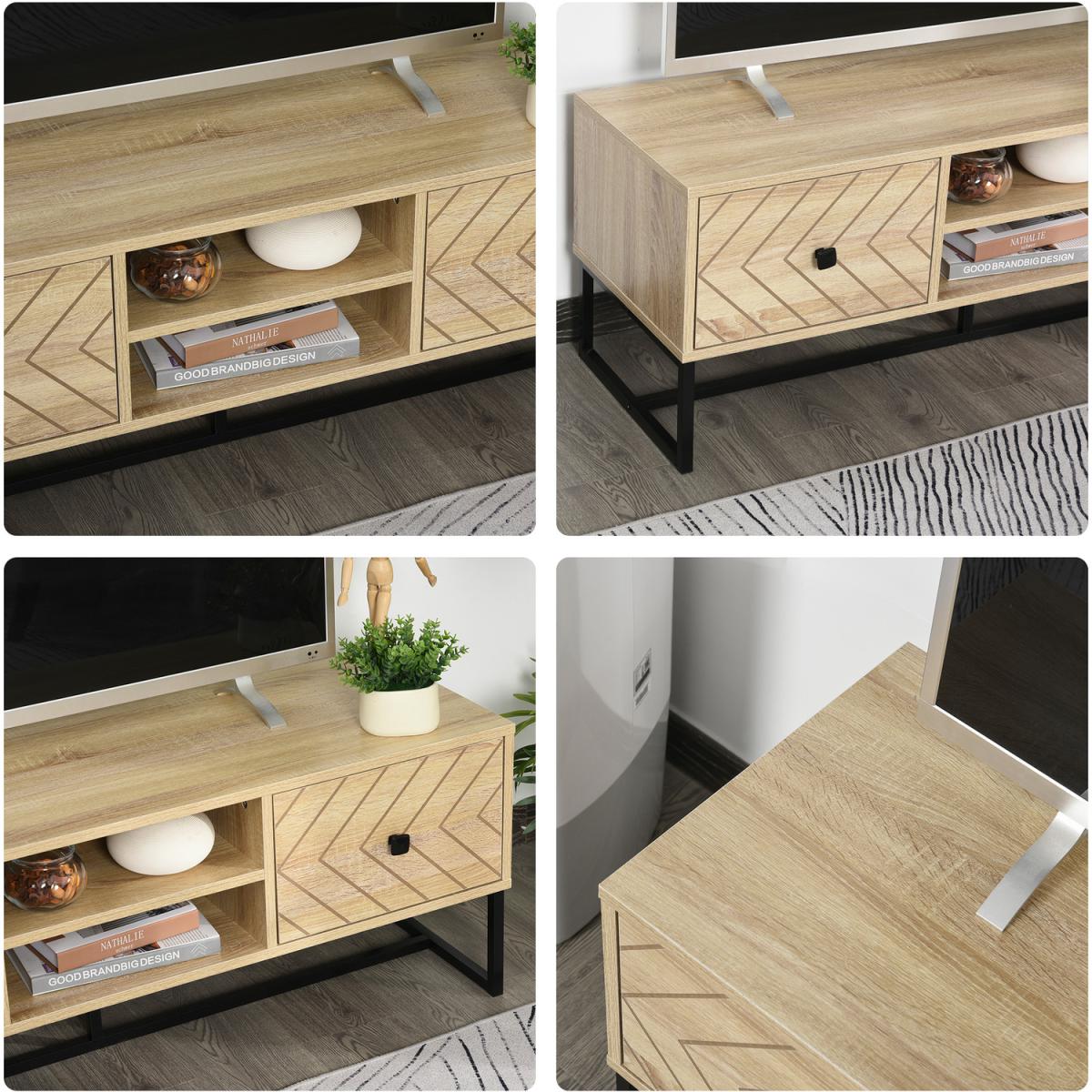 Arrowed Home TV Stand Media Organiser with 2 Drawers Shelf – image 5